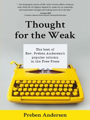 cover image of Thought for the Weak